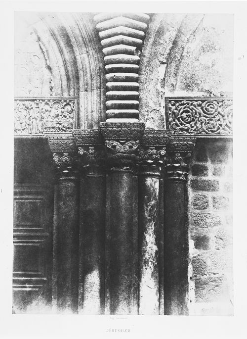Church of the Holy Sepulchre [?], detail of the central compound pier, of the entrance portal, Jerusalem, Palestine