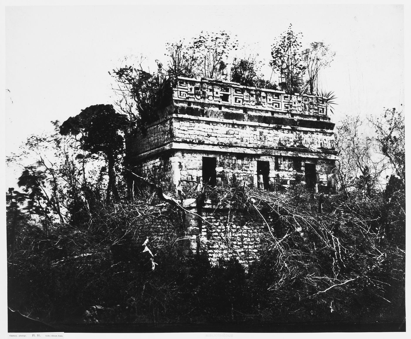 View of the Prison (also known as the Red House), Chichén Itzá Site, Yucatán, Mexico
