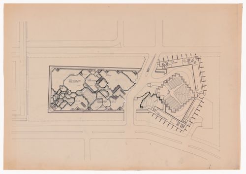Plan for Pahlavi National Library Competition, Tehran, Iran