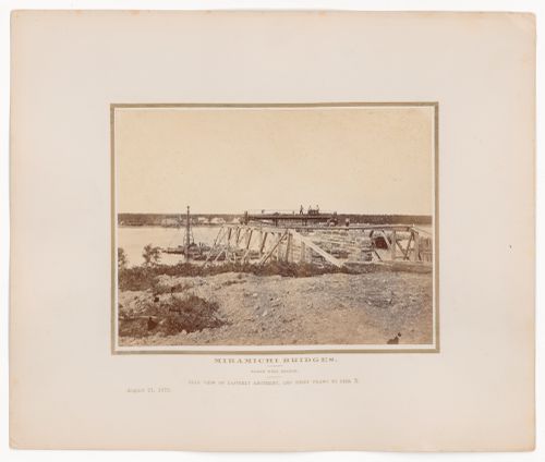 Miramichi Bridges under construction, Miramichi Bay, New Brunswick