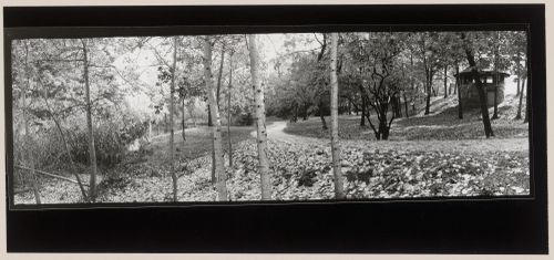 Panorama Boston side, Muddy River Improvement, Muddy River, Boston, Massachusetts