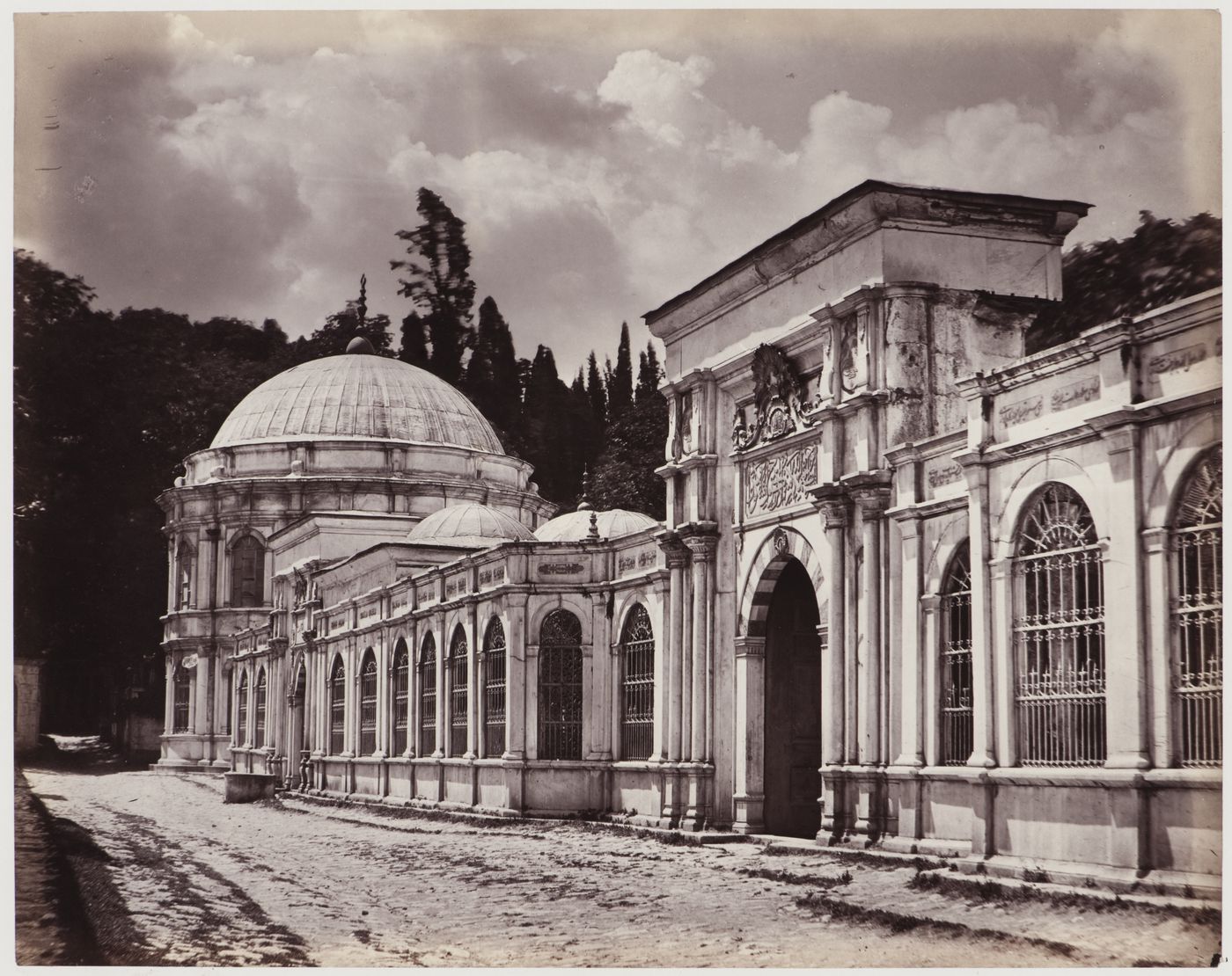 View the Sultan Camii (also known as the Eyüb Mosque) complex, Eyüb, Constantinople (now Istanbul), Ottoman Empire (now in Turkey)
