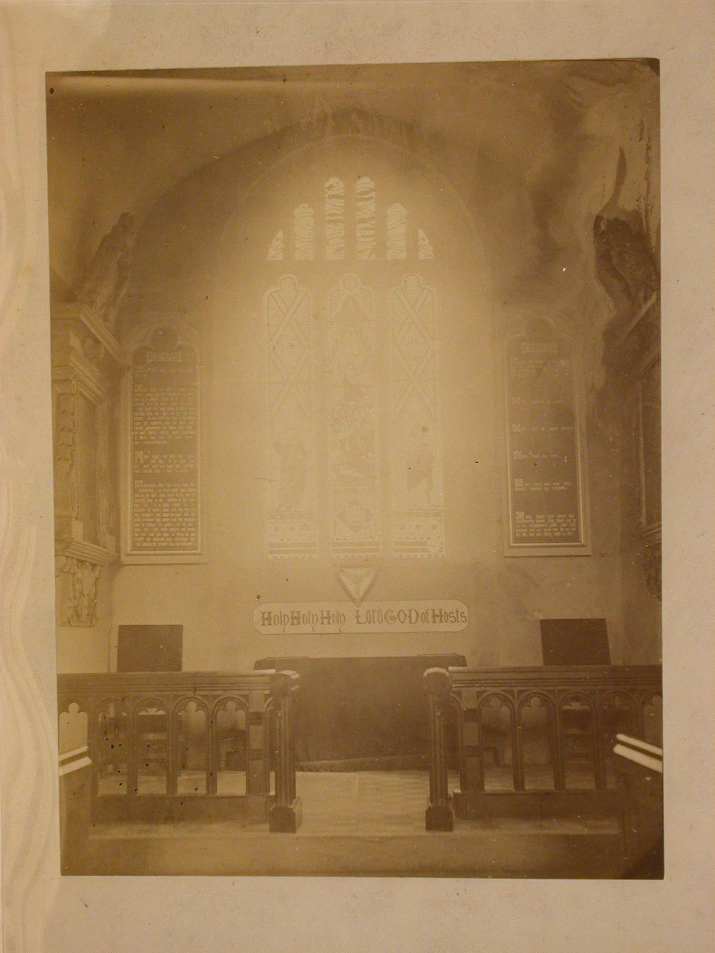 Interior view of the Church of All Saints showing the chancel screen and apse, Whiteparish, Wiltshire, England