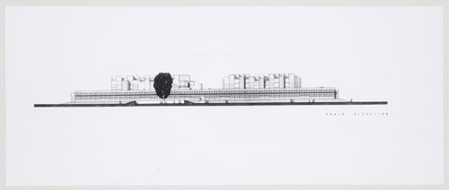 Churchill College, University of Cambridge, Cambridge, England: South elevation