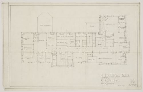 Montréal Neurological Institute, Montréal, Québec: fifth floor plan