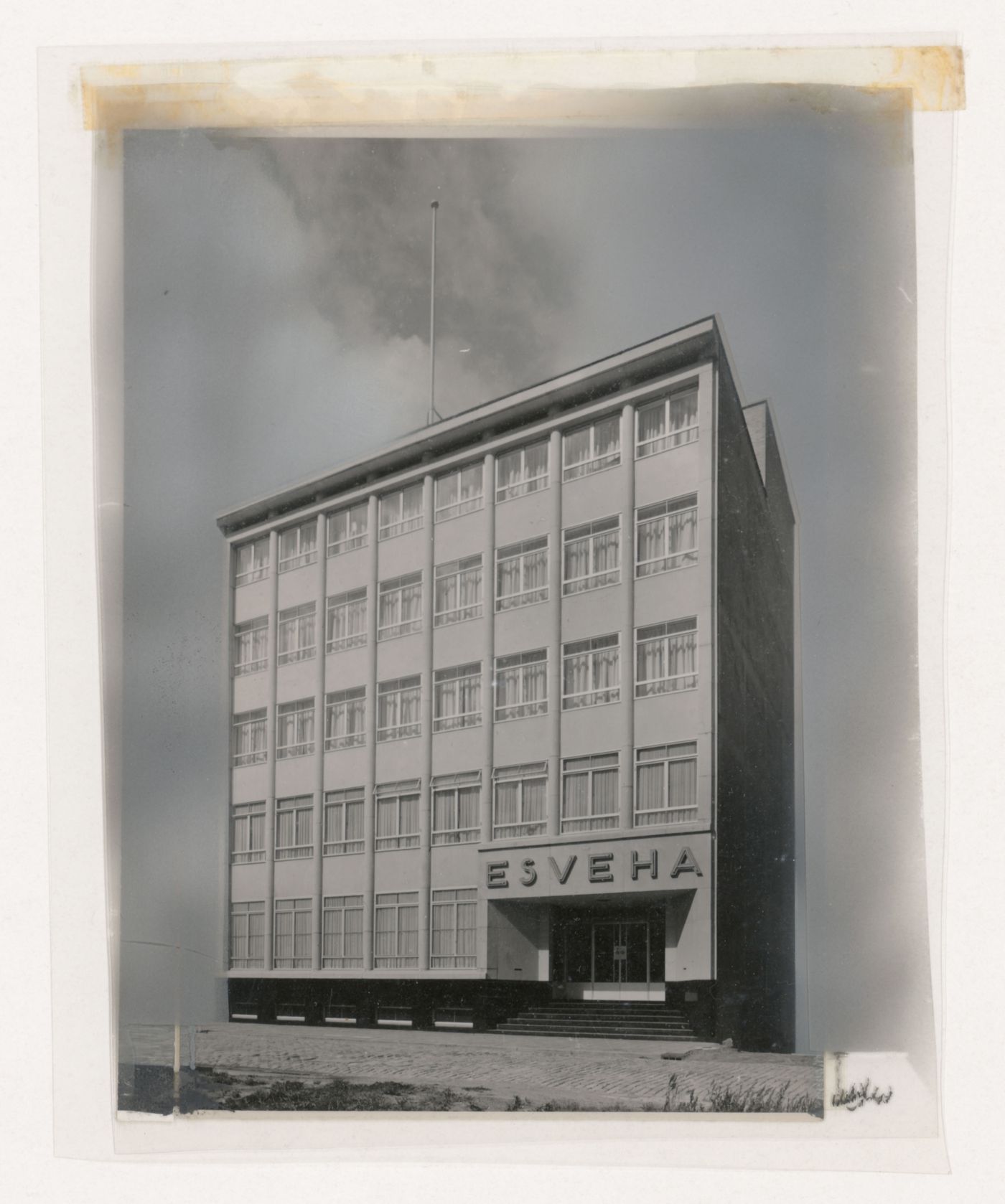 View of the principal façade of the Esveha Office Building, Rotterdam, Netherlands