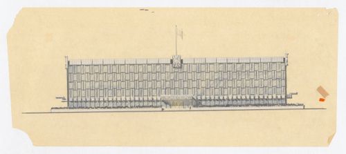 Façade elevation, United States Chancellery Building, London, England