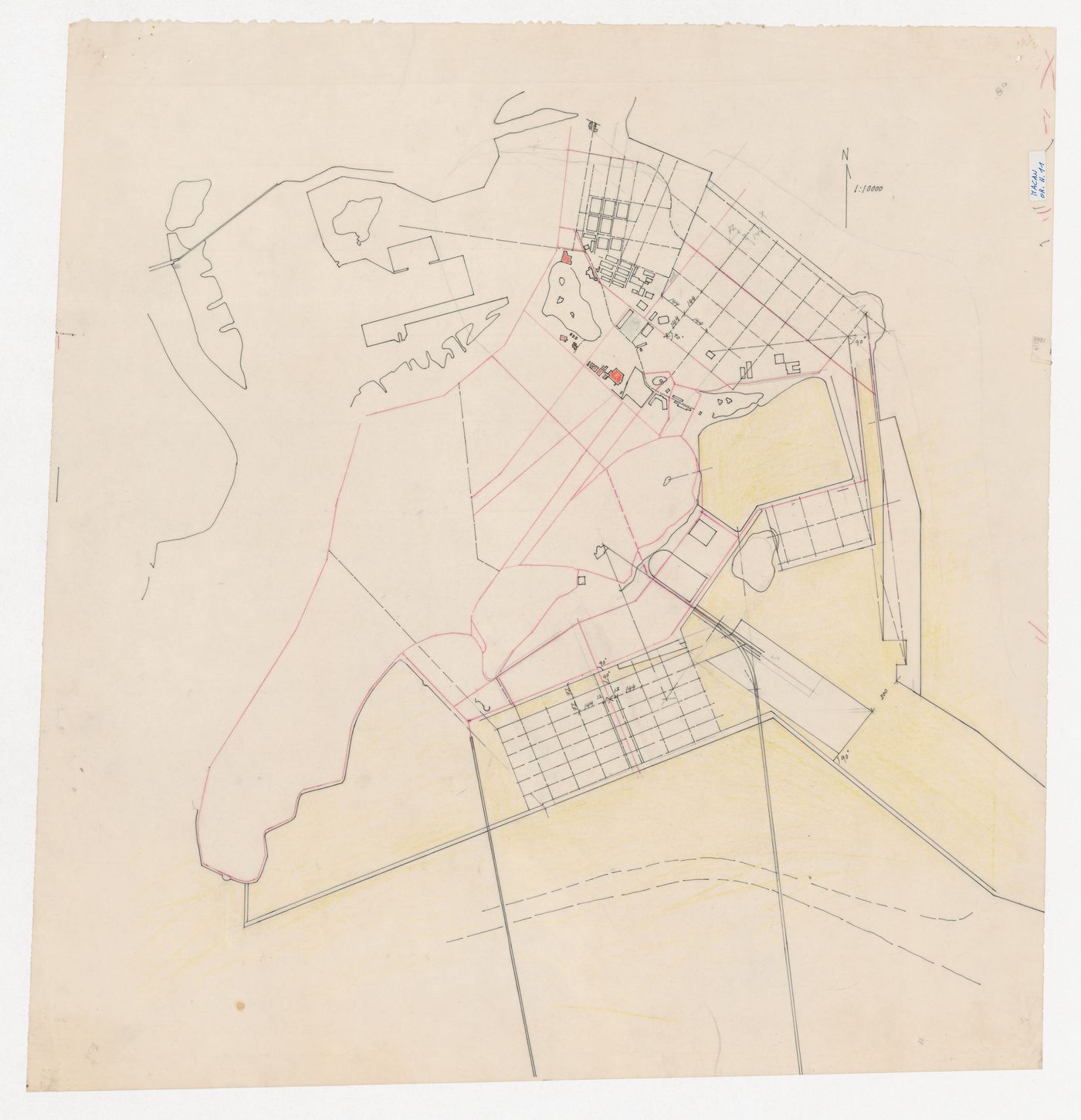 Plan for Plano de Expansão da Cidade de Macau (Areia P. e Porto E.) [Macau City expansion plan], Macau, China