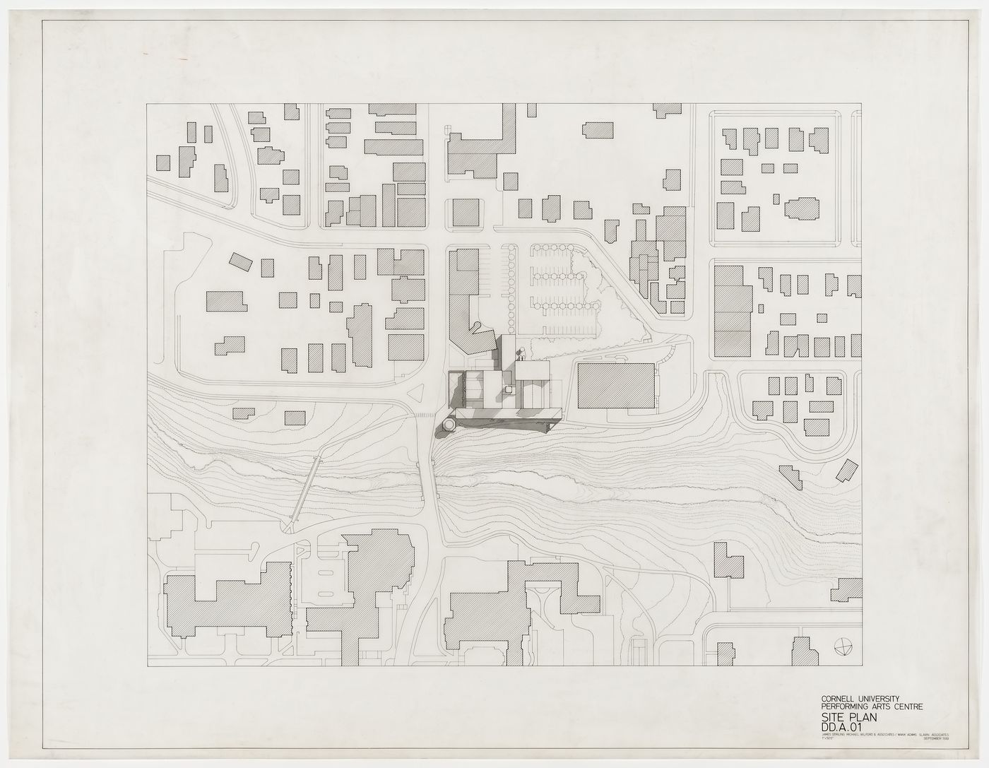 Center for Theatre Arts, Cornell University, Ithaca, New York: site plan