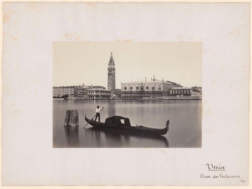 View of Riva degli Schiavoni, the Palazzo ducale, and the Campanile di San Marco, Venice, Italy