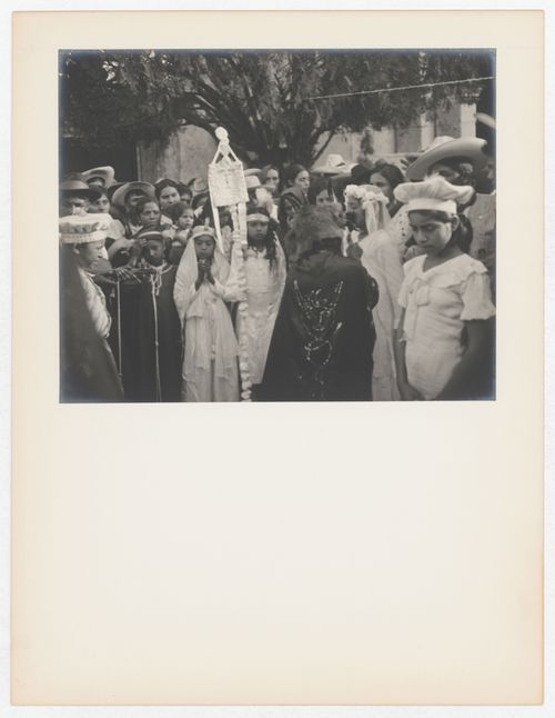 View of the procession of the Fiesta Mystery Dance, Taxco de Alarcón, Mexico