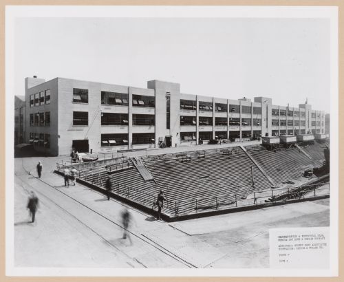 View of the Manufacturing and Storage Building under construction, Robins Dry Dock and Repair Company Assembly Plant, Brooklyn, New York