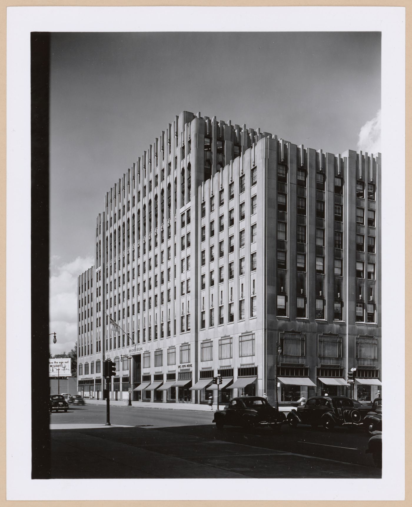 View of the principal façade of the New Center Building (now the Albert Kahn Building), Detroit, Michigan