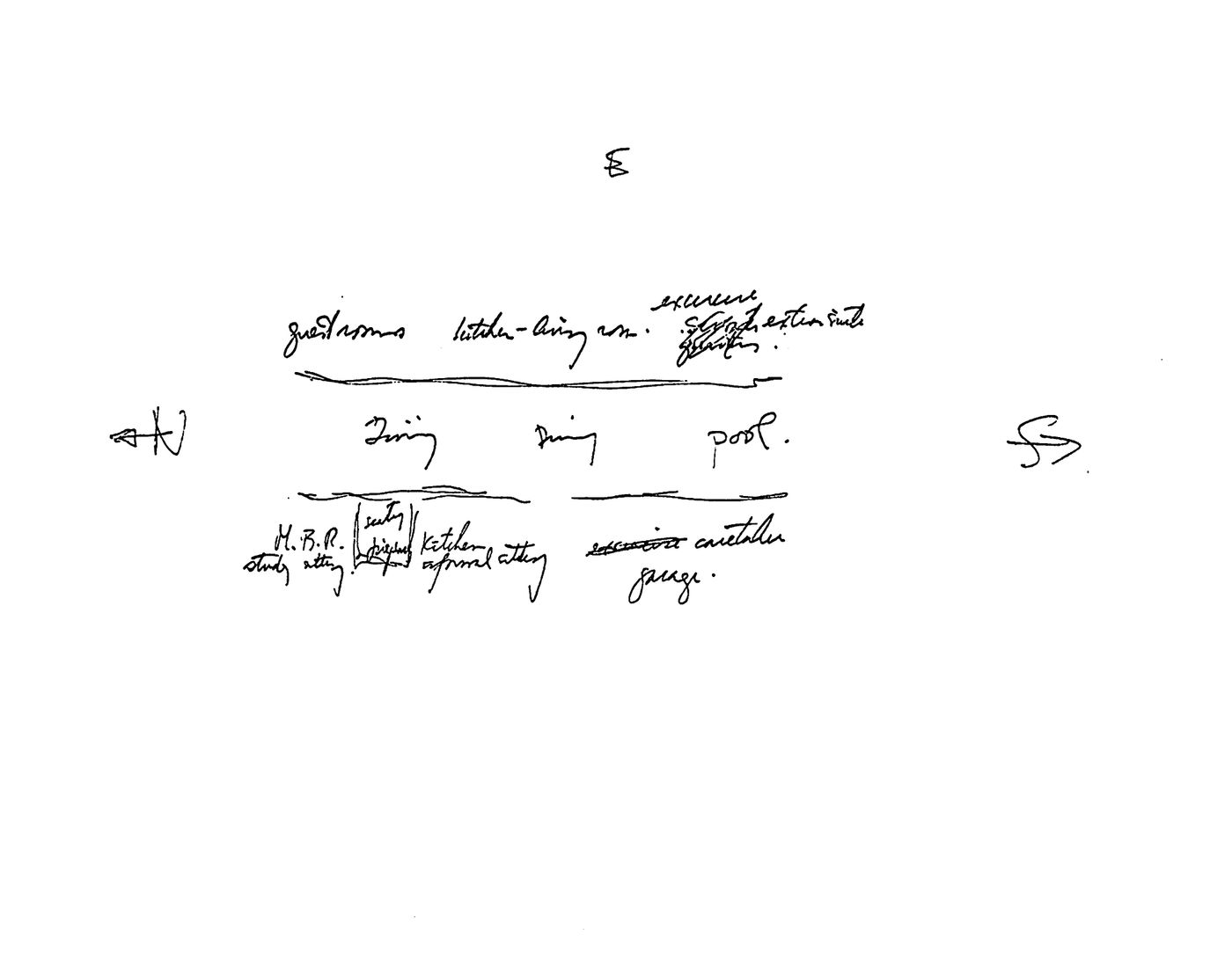 Conceptual notations, Private Residence, Pacific North-West (also called "Bagley Wright House")