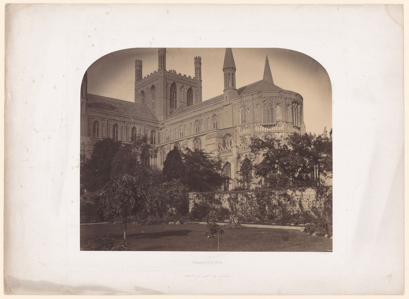View of the east end of Peterborough Cathedral, Peterborough, England