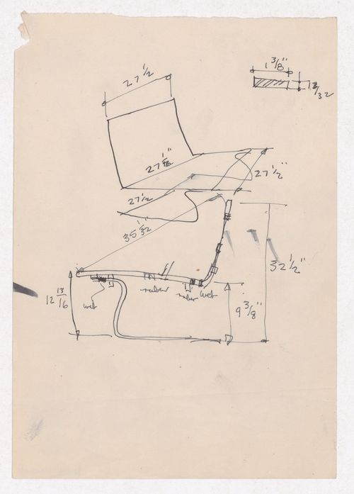 Various documents and drawings including furniture design and office renovation: File G 712