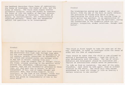 Lectures notes about Froebel