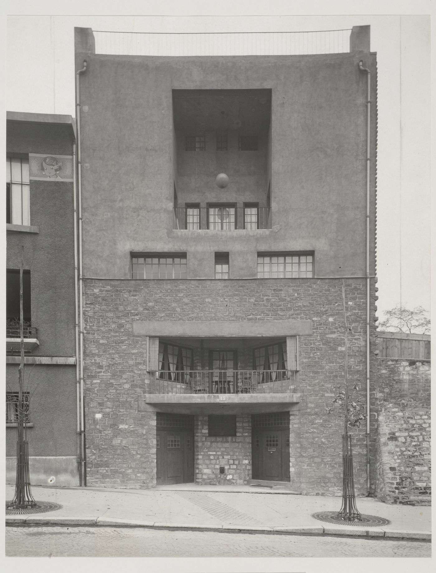 Exterior, façade of Tristan Tzara's house, Paris, France