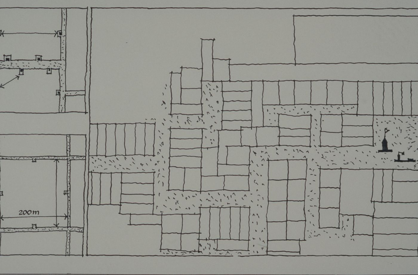 Site plan for the user-make choices grid plan for the Aranya Housing Project, Indore, India