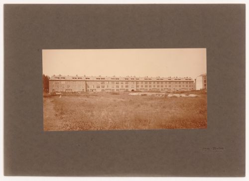 Exterior view of block V of Spangen Housing Estate, Rotterdam, Netherlands