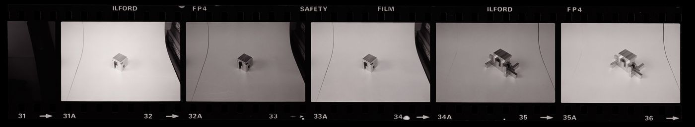Photographic negatives of blocks