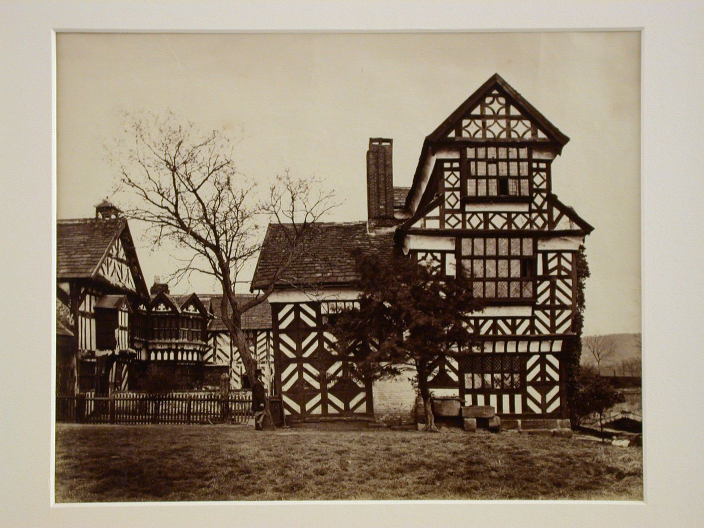 View of a large, Tudor half-timbered building, England