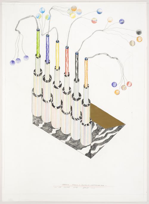 Lamp inspired by Umberto Boccioni`s The city rises