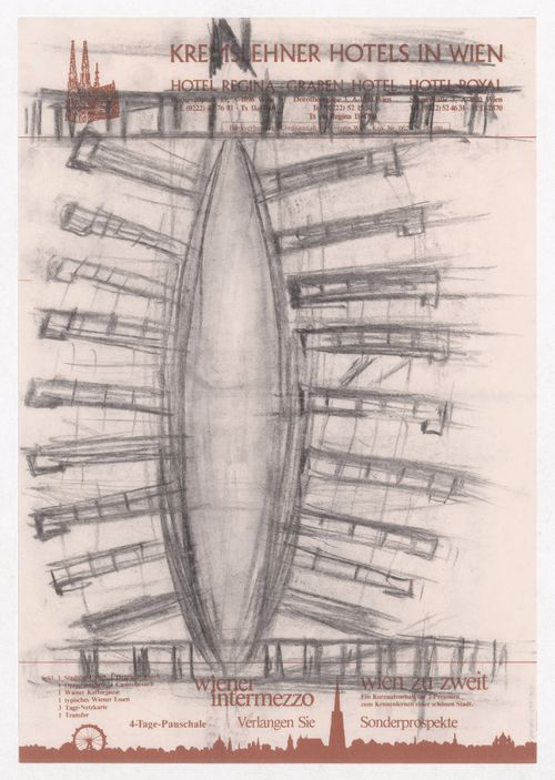 Housing Pilotengasse, Vienna-Aspern: Conceptual sketches, including siteplans, plans, elevations, and perspectives