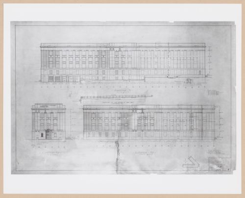 Photograph of elevations for the Alexander G. Ruthven Museums Building, North University Avenue, University of Michigan, Ann Arbor, Michigan