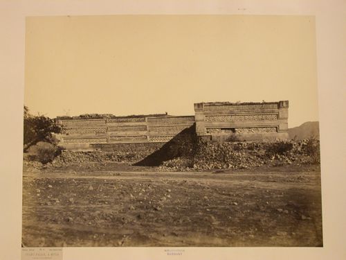 View of the western façade of the Palace of the Columns, Mitla, Mexico