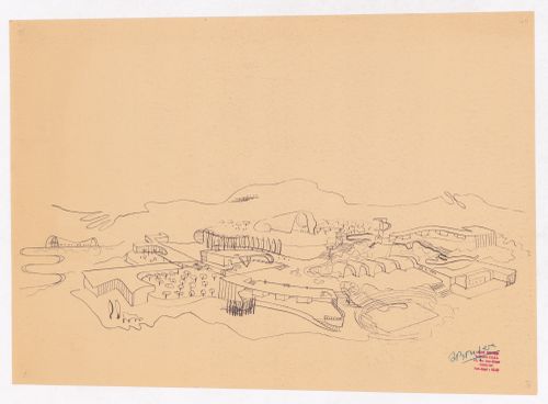 Bird's-eye perspective for Village Polychrome, near Biot, France