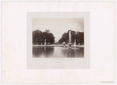 Jardin des Tuileries, looking west toward the obelisk and Arc de Triomphe, Paris, France