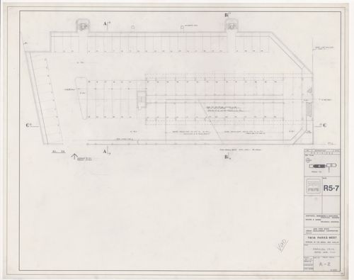 Parking deck plan for Twin Parks West, Site R5-7, Bronx, New York