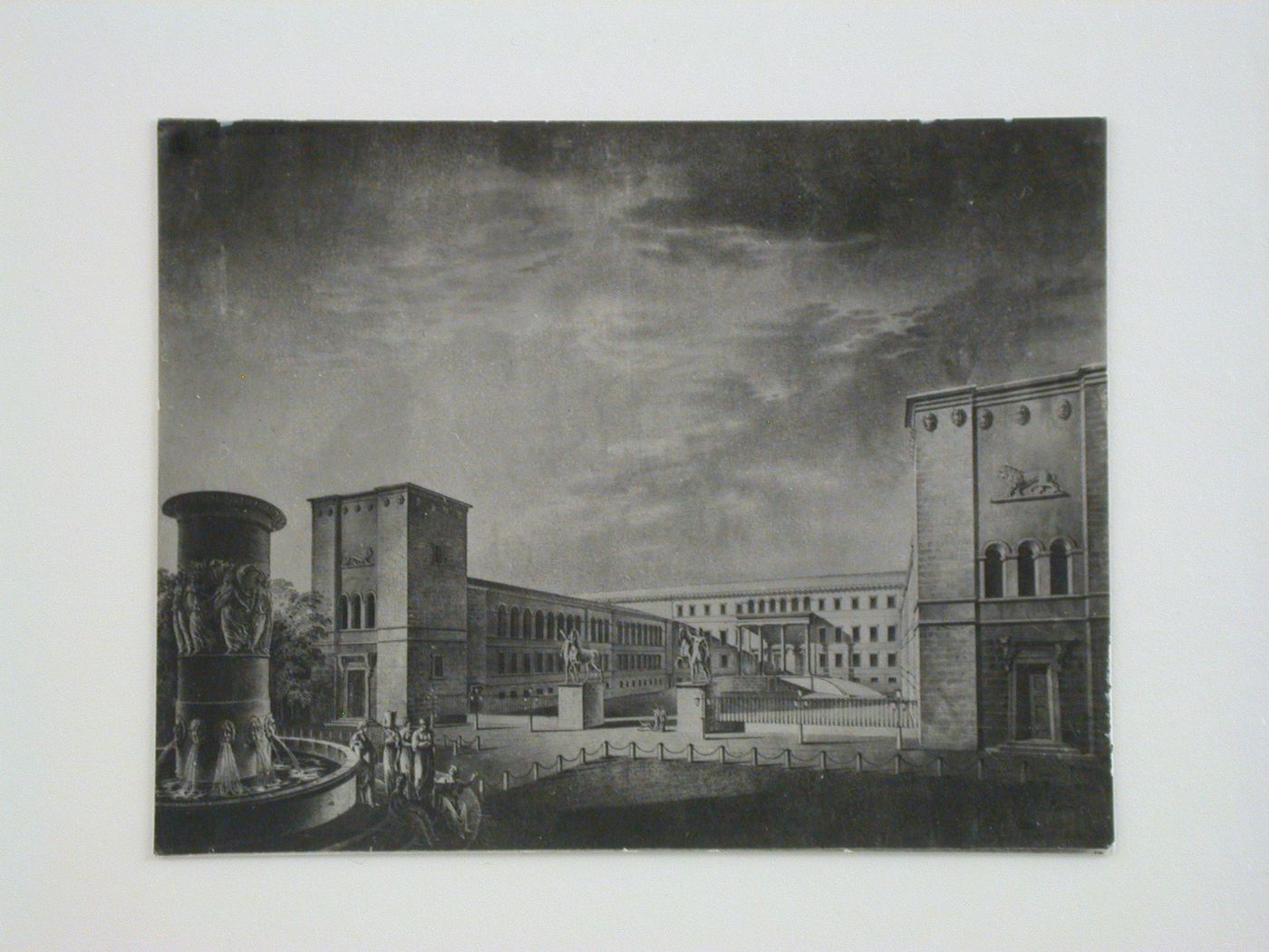 Photograph of a rendering for a palace in Köstritz, near Bad Köstritz, Germany