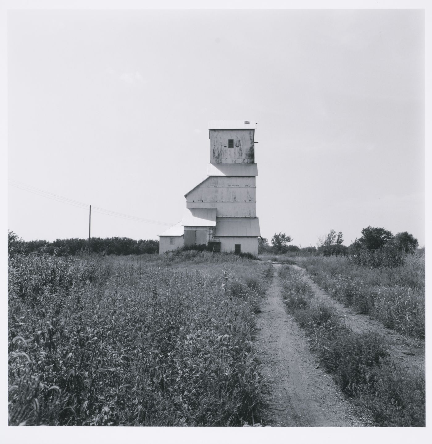 Grain elevator in field, Homewood, Kansas
