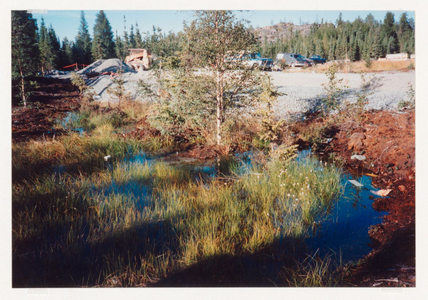 View of landscape regeneration, Northwest Territories Legislative Assembly Building, Yellowknife, Northwest Territories