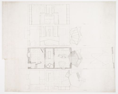 Floor plans for Casa Frea, Milan, Italy