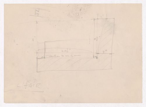 Various documents and drawings including furniture design and office renovation: File G 698