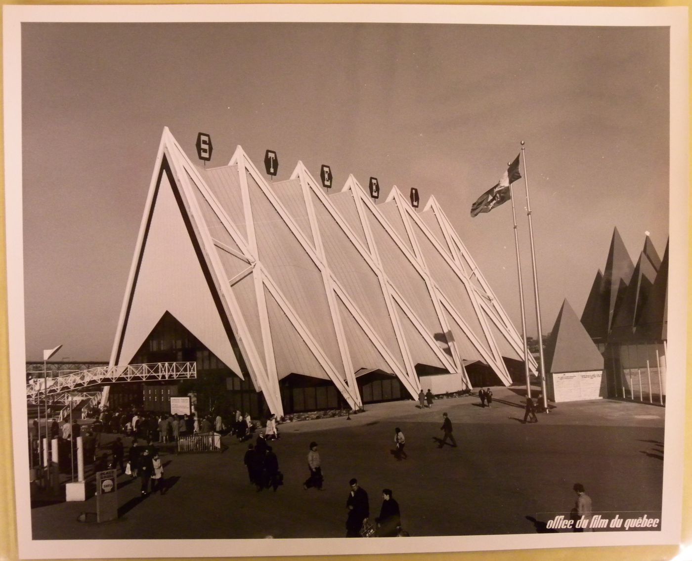 View of the Steel Pavilion, Expo 67, Montréal, Québec