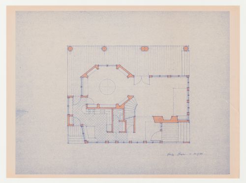 First floor plan for the Hanks-Paré Residence, Tuxedo Park, New York