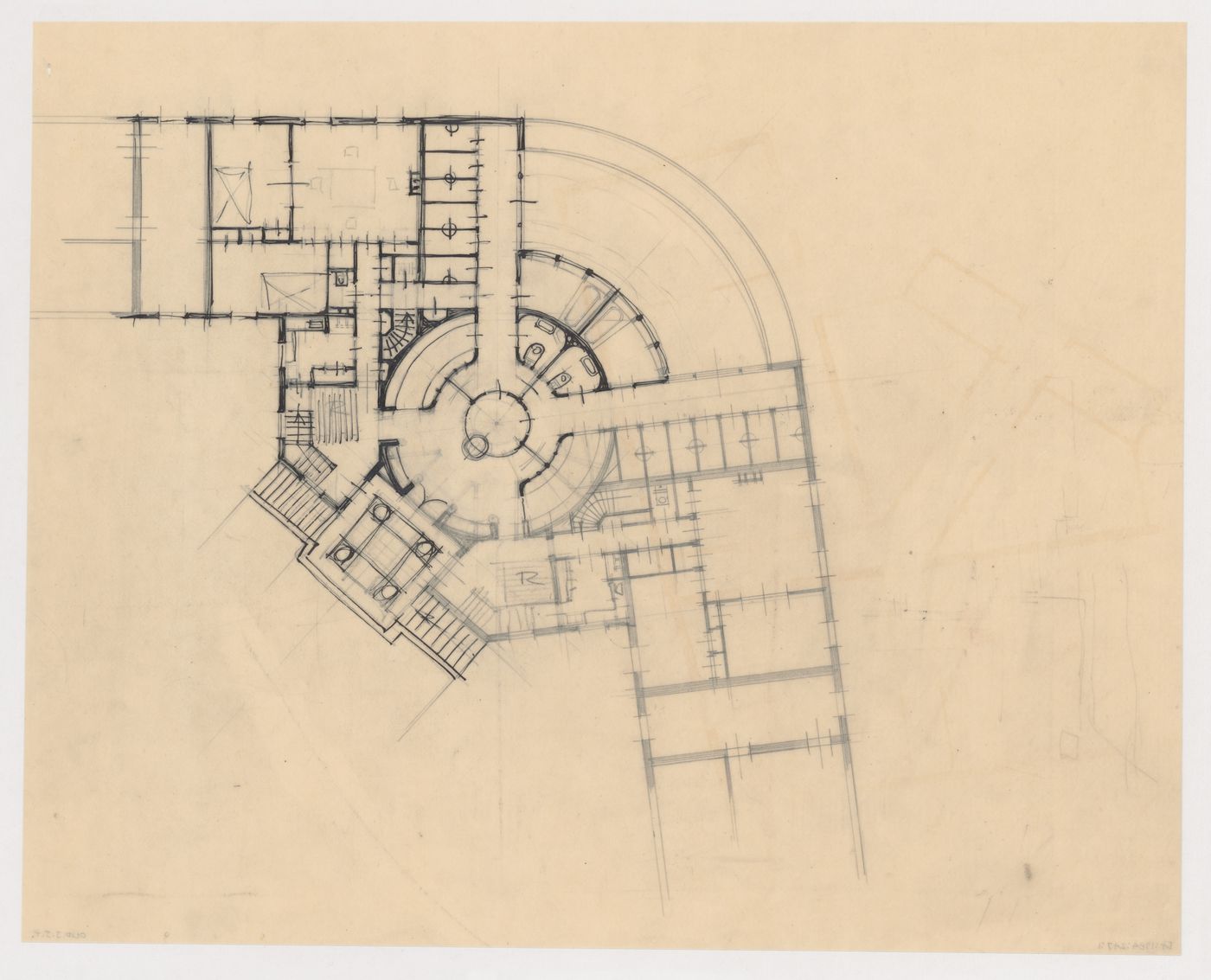 Plan for a city hall for the reconstruction of the Hofplein (city centre), Rotterdam, Netherlands