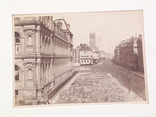 Rue de Rivoli looking toward the Tour Saint Jacques, Paris, France