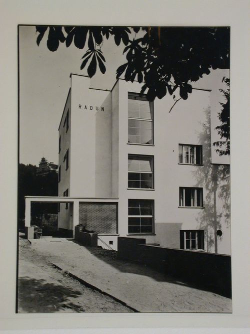 View of Lazenské Sanatorium showing the Radun boarding house, Bila ctvrt', Luhacovice, Czechoslovakia (now Czech Republic)