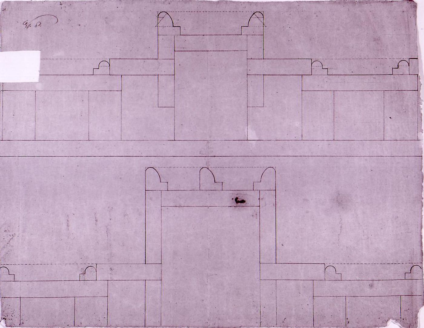 Sections for decorative masonry details [?] for Notre-Dame de Montréal