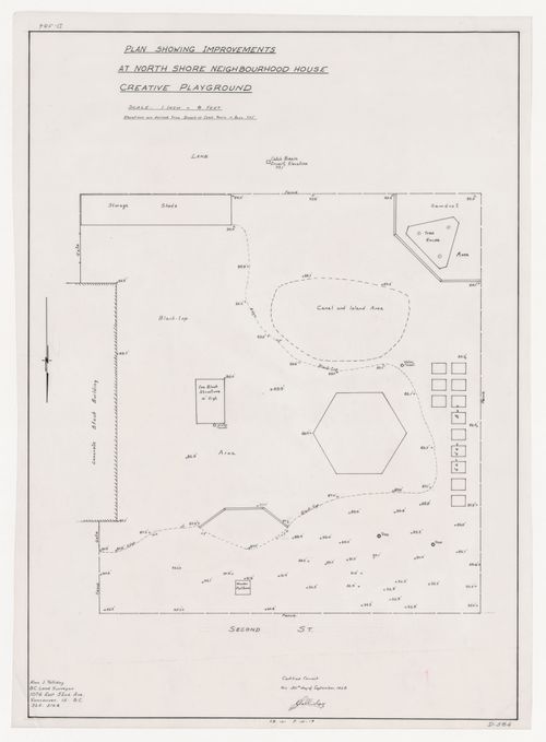 Plan showing improvements for North Shore Neighbourhood House Playground, Vancouver, British Columbia