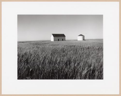Storage shed and silo, Hwy. 14, Unity, Saskatchewan, from the series The Forms of Canadian Industrial Architecture