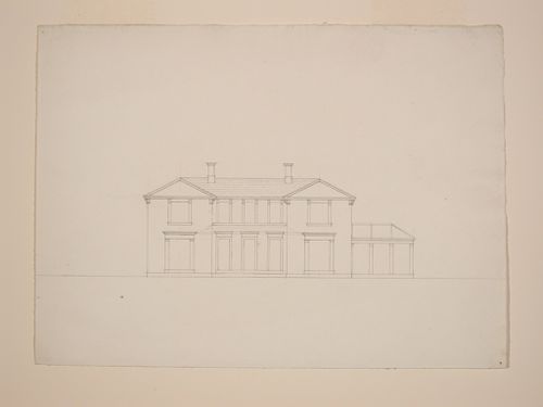 Elevation of a 2-storey house