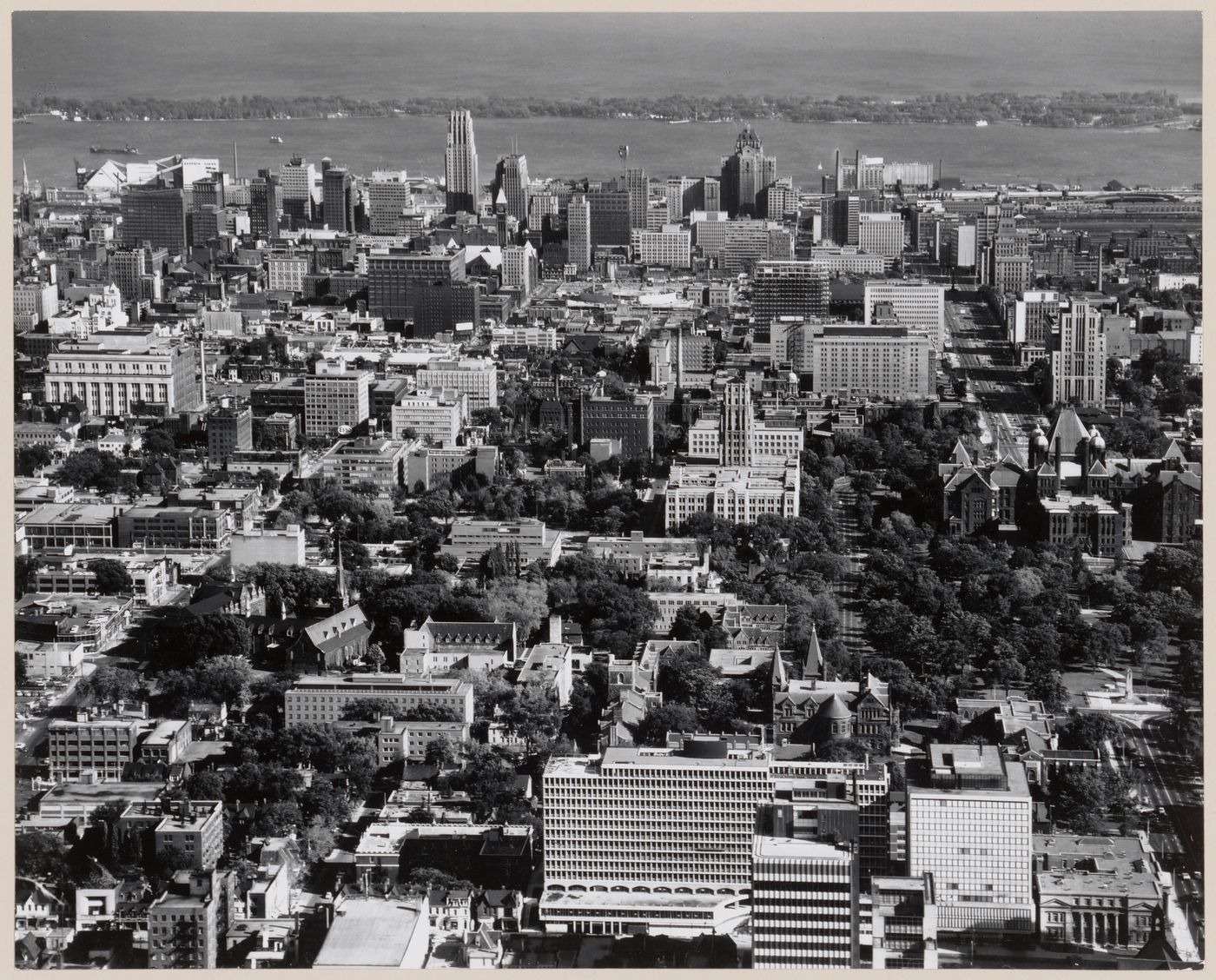 Bloor Street Buildings in immediate foreground, Toronto, Ontario