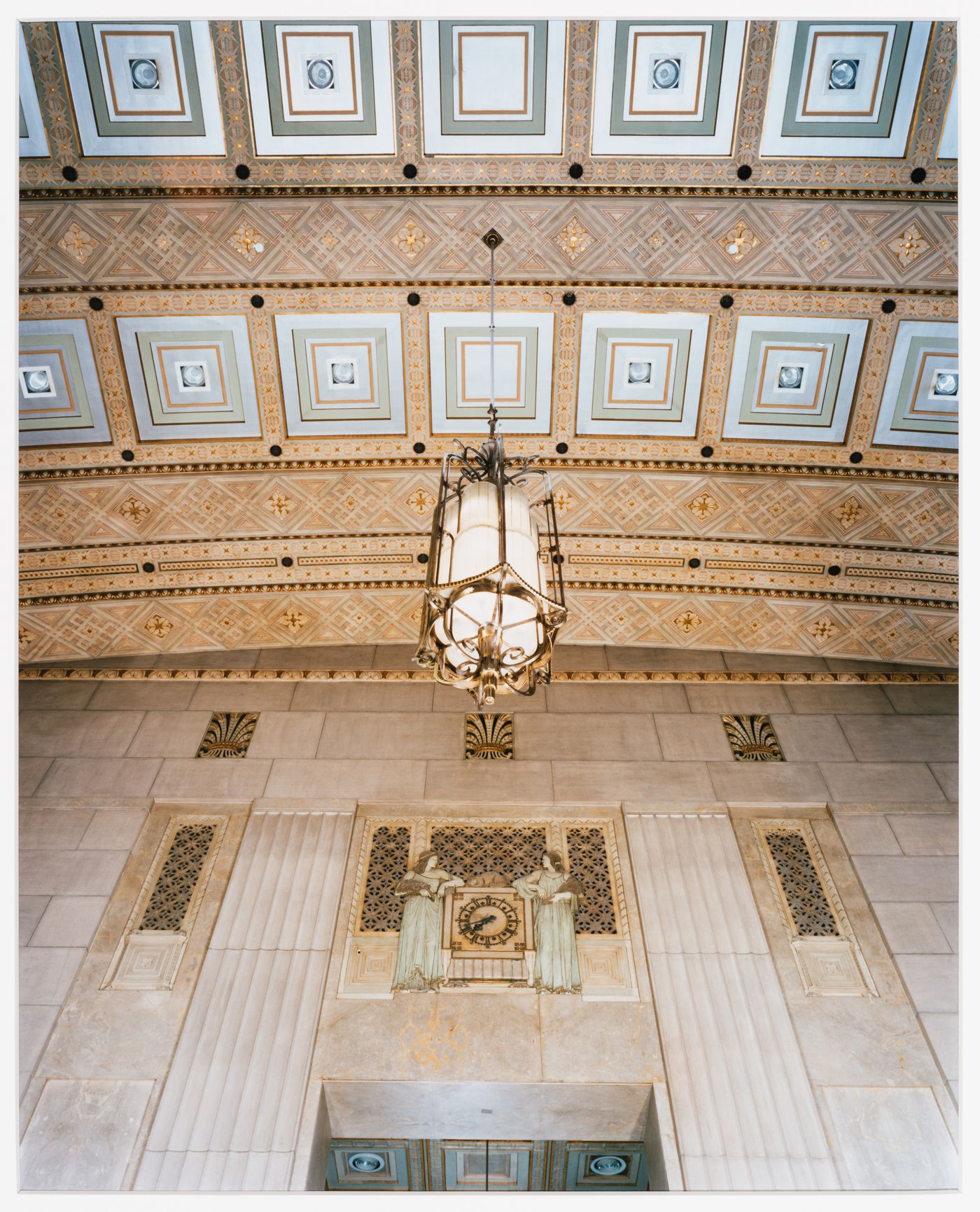 Ceiling and interior details, banking hall, Bank of Montréal, Ottawa, Ontario