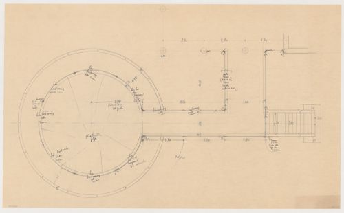 Plan for the solarium for Johnson House, Pinehurst, North Carolina